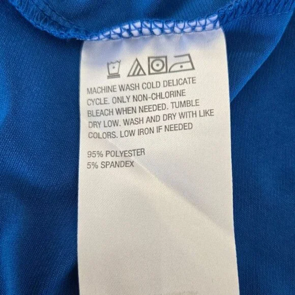 NWT Iman 1XL Blue V-Neck Surplice Wrap Pleated Empire Waist Maxi Dress - Picture 8 of 8